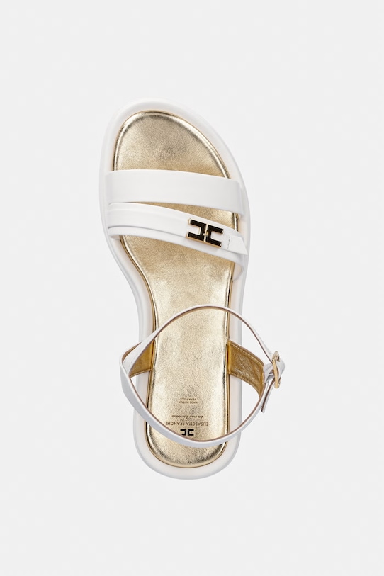 Elisabetta Franchi sandale din piele pentru copii alb F4A2.E0593