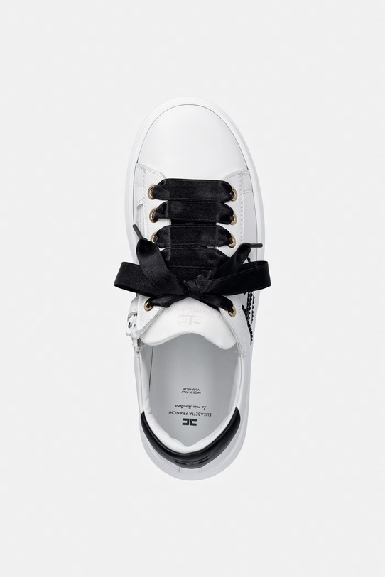 Elisabetta Franchi sneakersy skórzane dziecięce biały F4A9.E0504