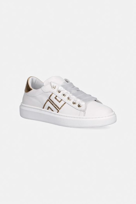Elisabetta Franchi scarpe da ginnastica per bambini in pelle bassa bianco F4A9.E0504