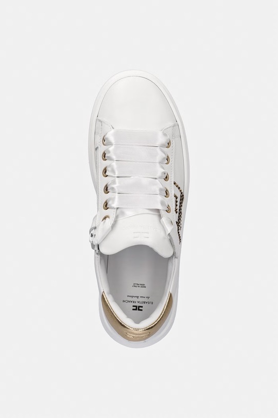 Elisabetta Franchi scarpe da ginnastica per bambini in pelle bianco F4A9.E0504