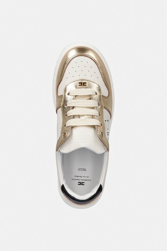 Elisabetta Franchi teniși din piele copii aur F4A9.E0521.30.34