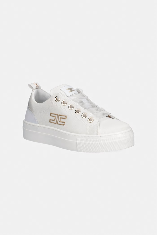 Dječje tenisice Elisabetta Franchi tekstil bijela F4A9.E0528.30.34