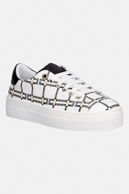 Detské tenisky Elisabetta Franchi usňová koža biela F4A9.E0532