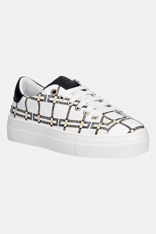 Detské tenisky Elisabetta Franchi usňová koža biela F4A9.E0532