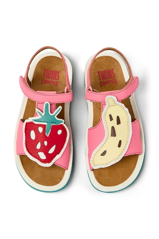 Camper sandały dziecięce skórzane TWS Kids różowy K800671.25.27
