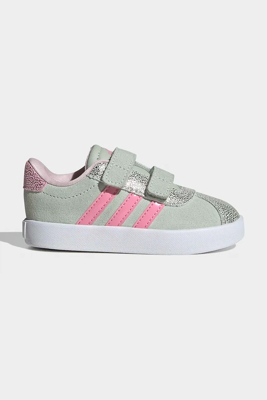 Παιδικά sneakers adidas VL COURT 3.0 δέρμα σαμουά τιρκουάζ JQ4515
