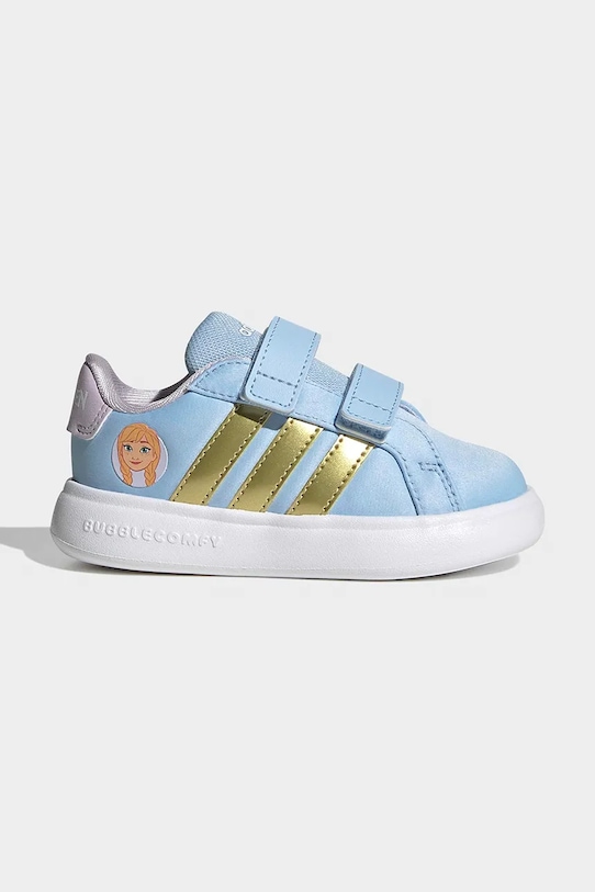 Παιδικά sneakers adidas DISNEY GRAND COURT ANNA απομίμηση λείου δέρματος μπλε JQ4355