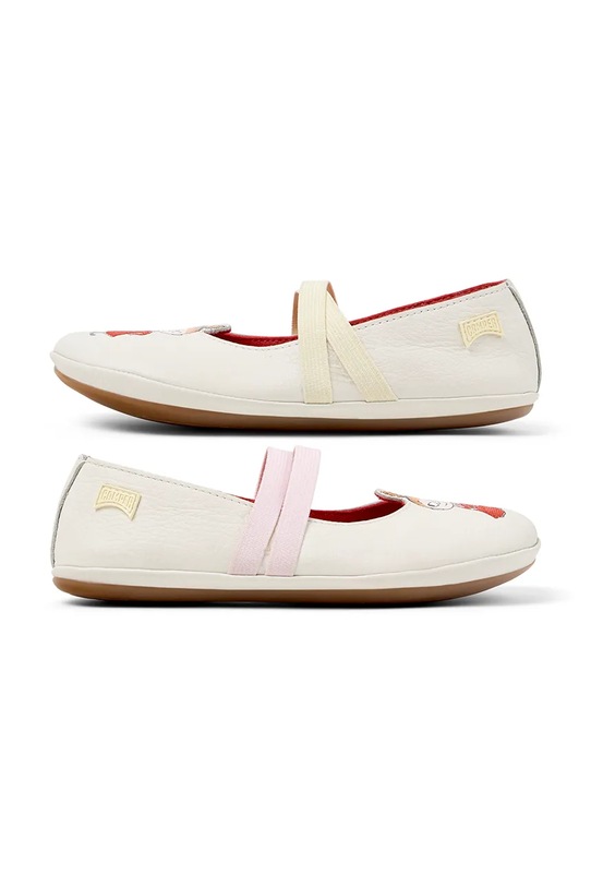 Camper baleriny skórzane dziecięce TWS Kids by Moomin K800699.28.34 beżowy
