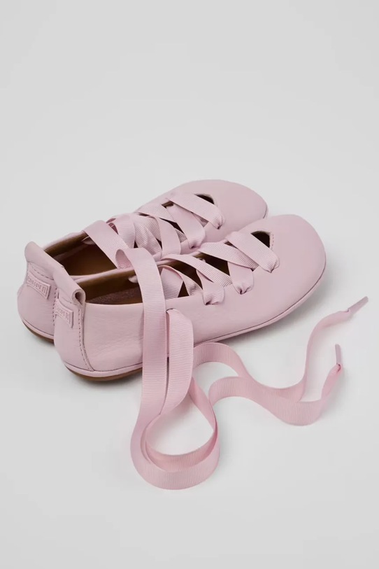 Camper baleriny skórzane dziecięce Right Kids K800674.25.27 różowy SS26