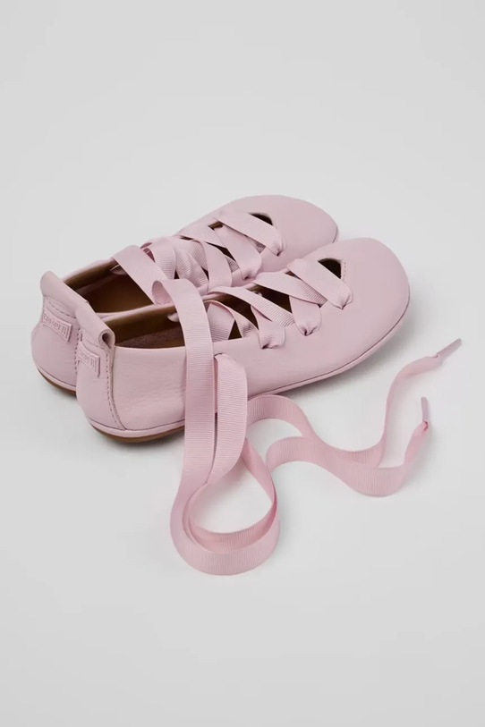 Camper baleriny skórzane dziecięce Right Kids K800674.35.38 różowy SS26