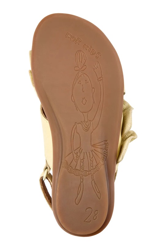 Παιδικά δερμάτινα σανδάλια Camper TWS Kids K800677.35.38.TWS κίτρινο