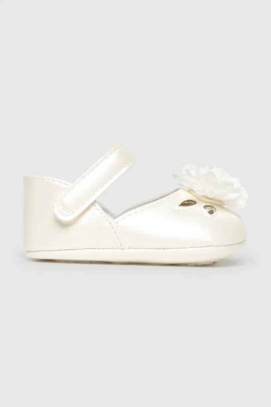 Mayoral Newborn buty niemowlęce imitacja skóry licowej biały 9091.2M.Newborn.PPY2