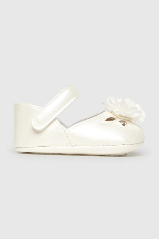 Cipele za bebe Mayoral Newborn imitacija zrnate kože bijela 9091.2M.Newborn.PPY2