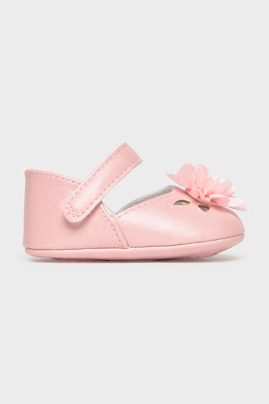 Cipele za bebe Mayoral Newborn imitacija zrnate kože roza 9091.2M.Newborn.PPY2