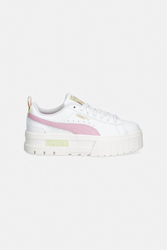 Puma Mayze Lth Jr sneakersy dziecięce skórzane 384527.PPY2 biały SS26