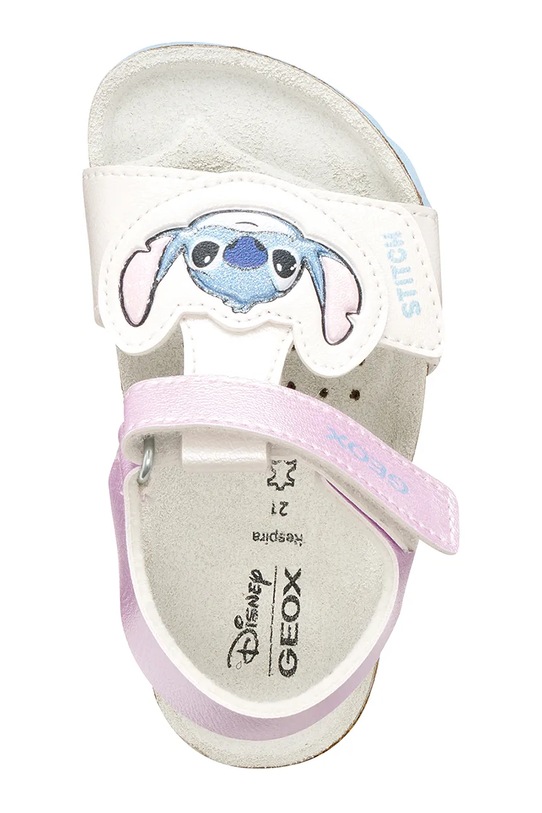 Geox sandali z odprtimi prsti otroški SANDAL CHALKI x Lilo & Stitch B652RB.000NF.20.23 vijolična