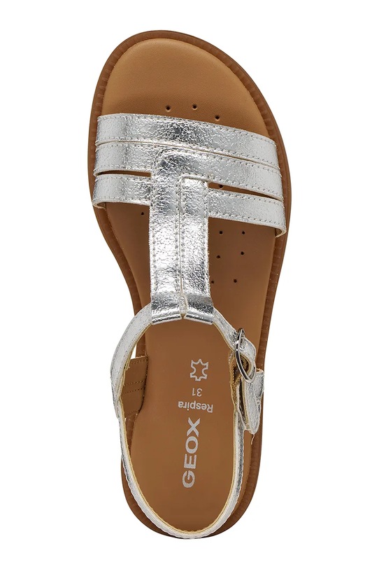 Geox sandały dziecięce SANDAL KARLY J6535B.000BN.28.35 srebrny