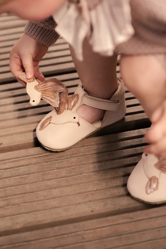 Cipele za bebe Donsje Franny Shoes Hummingbird 1041003 bež