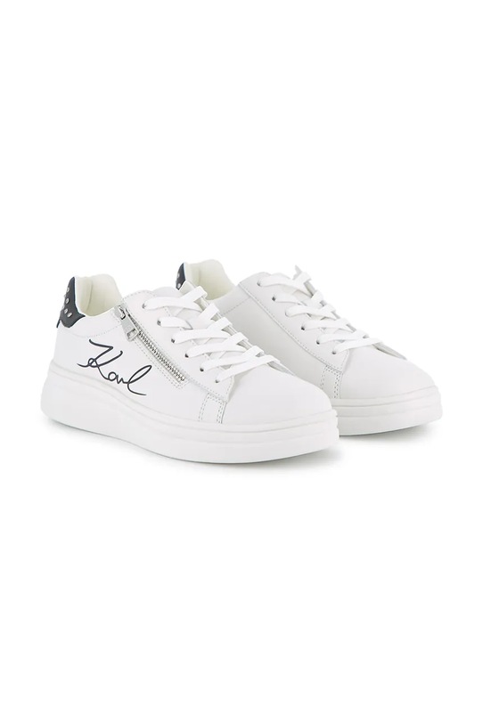 Παιδικά δερμάτινα sneakers Karl Lagerfeld μικρό λευκό Z31238.36.39