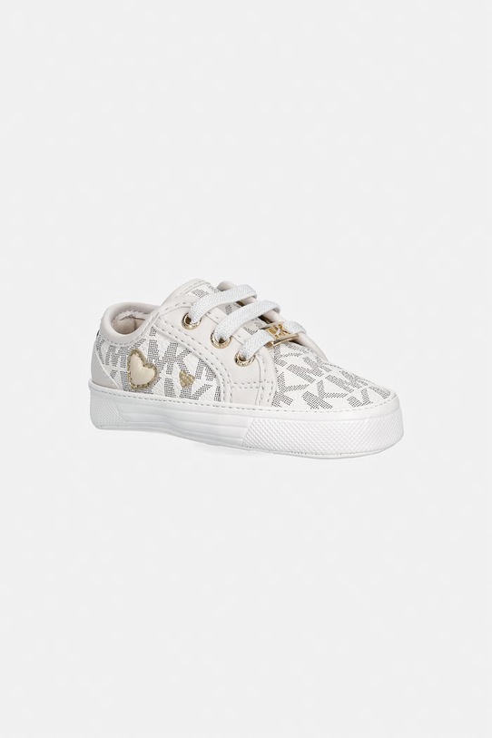 Michael Kors buty niemowlęce BABY BRITTANIA HEARTS imitacja skóry licowej beżowy MK04984256