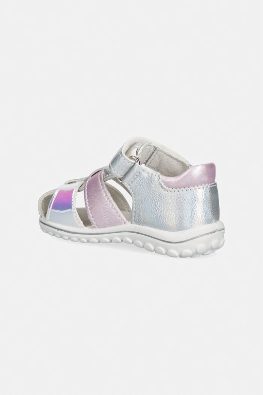 Dziewczynka Primigi sandały z zakrytymi palcami dziecięce skórzane 1363544 srebrny