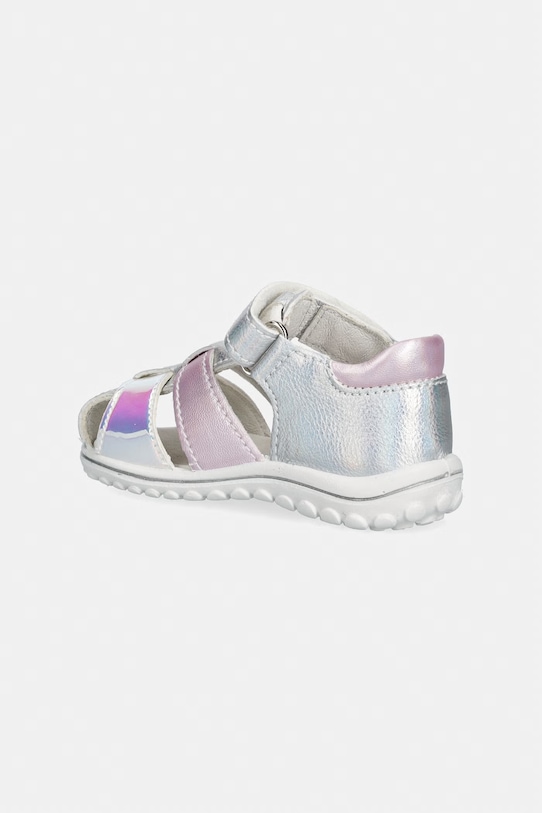 Dziewczynka Primigi sandały z zakrytymi palcami dziecięce skórzane 1363544 srebrny