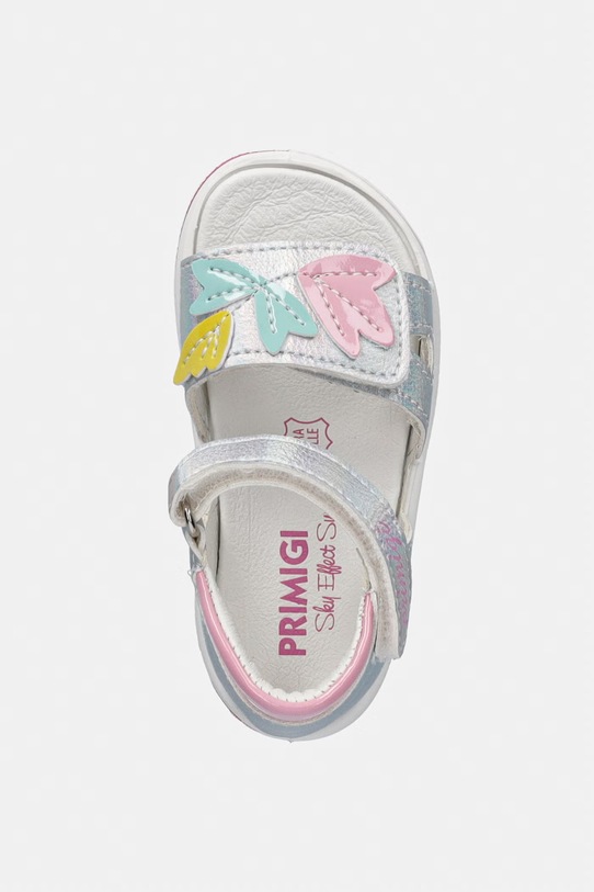 Primigi сандали за деца от кожа сребърен 1363800
