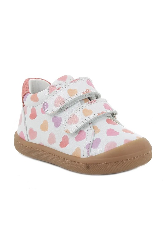 Primigi półbuty skórzane dziecięce skóra zamszowa biały 1400055