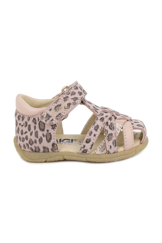 Primigi sandały z zakrytymi palcami niemowlęce skórzane 1413122 beżowy SS26