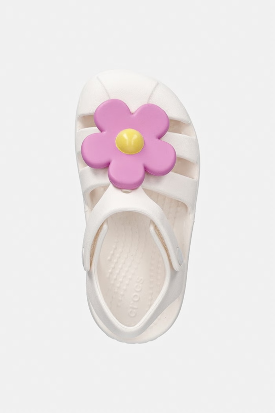 Crocs sandały dziecięce CLASSIC FLOWER T beżowy 212526.CROCS.CLASSIC.FL