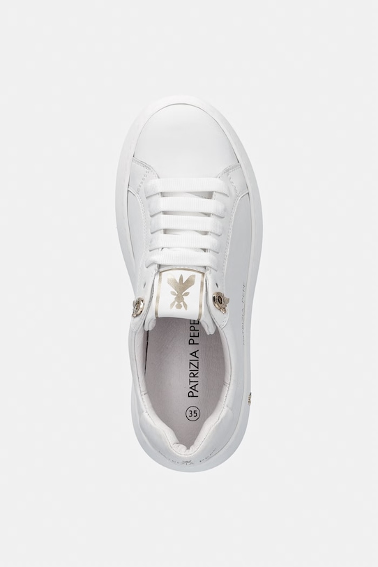 Patrizia Pepe sneakersy dziecięce skórzane biały PPJ354