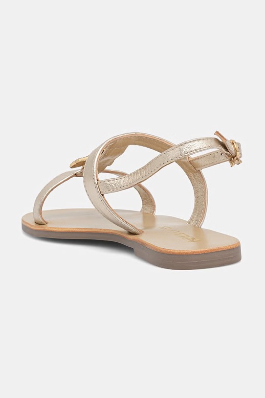 Dziewczynka Patrizia Pepe sandały dziecięce skórzane PPJ402 złoty