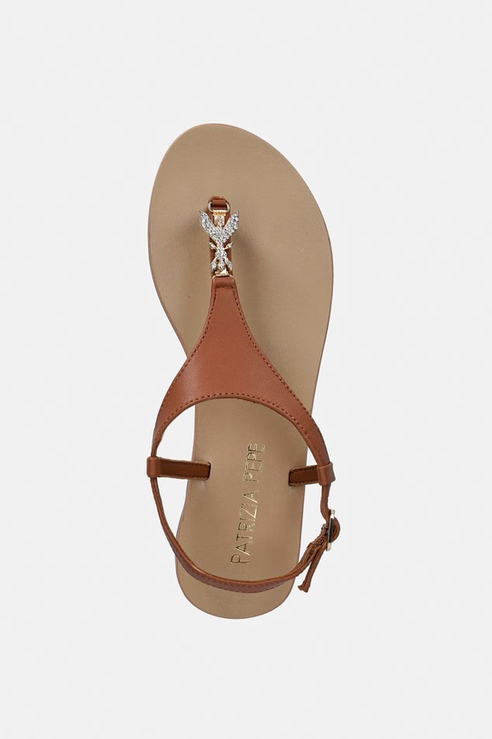 Patrizia Pepe sandali per bambini in pelle beige PPJ403