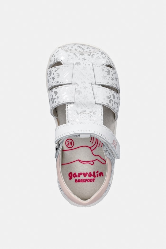 Παιδικά δερμάτινα σανδάλια Garvalin ασημί 262326.24.26