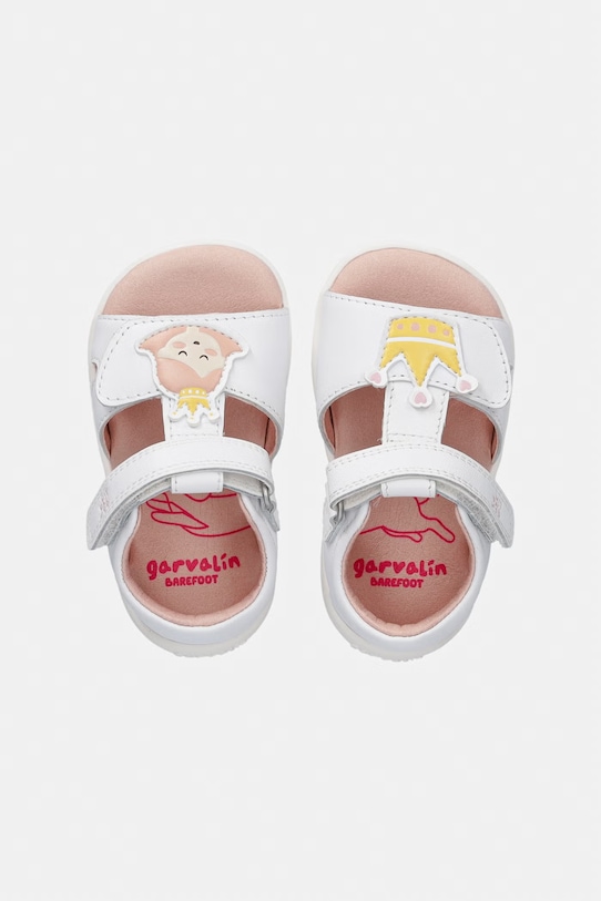 Garvalin sandały dziecięce skórzane 262332.19.23 biały SS26