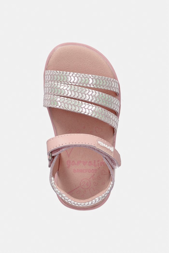 Garvalin sandały dziecięce skórzane różowy 262433