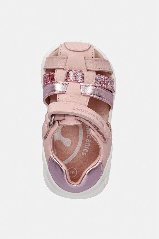 Παιδικά δερμάτινα σανδάλια Biomecanics ροζ 262150.G