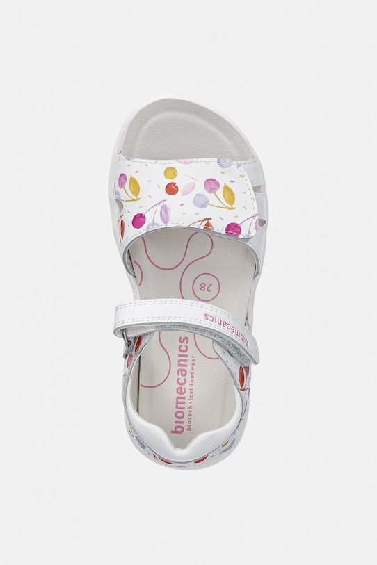 Παιδικά δερμάτινα σανδάλια Biomecanics λευκό 262205.28.32
