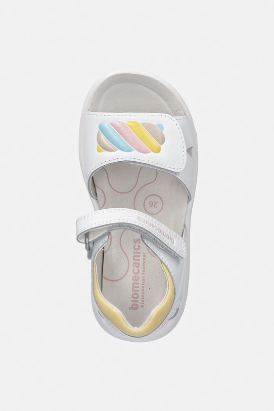 Biomecanics sandały dziecięce skórzane biały 262210.24.27