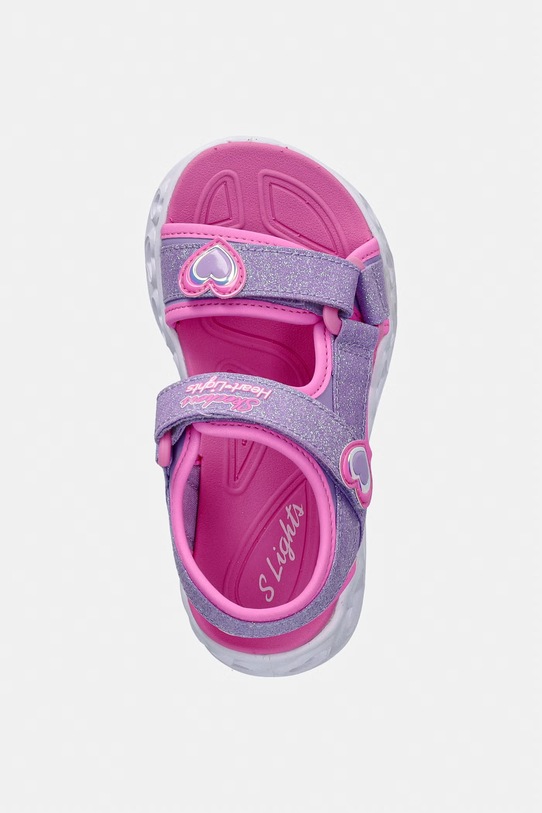 Skechers sandały dziecięce HEART LIGHTS SANDALS-SUGAR SP fioletowy 303114L