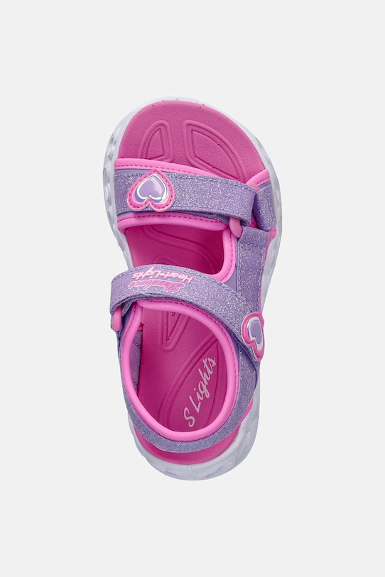 Skechers sandały dziecięce HEART LIGHTS SANDALS-SUGAR SP fioletowy 303114L