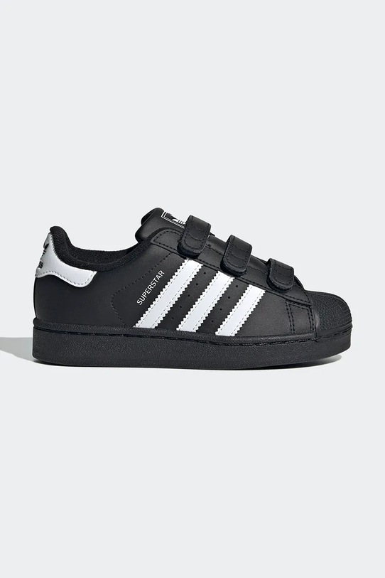 Παιδικά αθλητικά παπούτσια adidas Originals SUPERSTAR II απομίμηση λείου δέρματος μαύρο JI3989