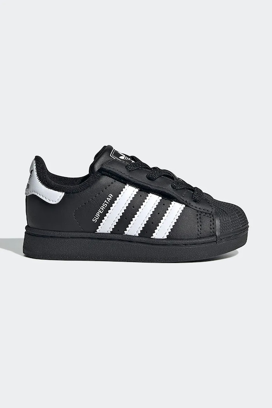 adidas Originals sneakersy dziecięce SUPERSTAR II imitacja skóry licowej czarny JH9985