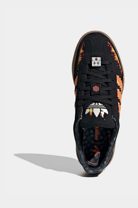 Παιδικά δερμάτινα sneakers adidas Originals Minecraft HANDBALL SPEZIAL IH1737 μαύρο