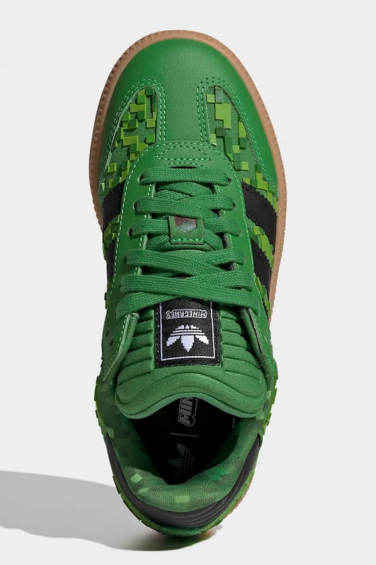 Otroške superge adidas Originals Minecraft SAMBA XLG IH1732 zelena