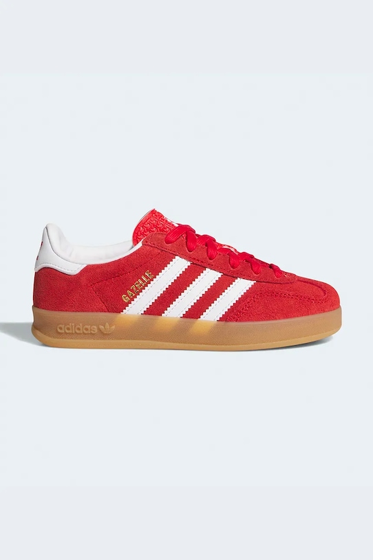 Παιδικά sneakers adidas Originals GAZELLE INDOOR απομίμηση λείου δέρματος κόκκινο IH9136