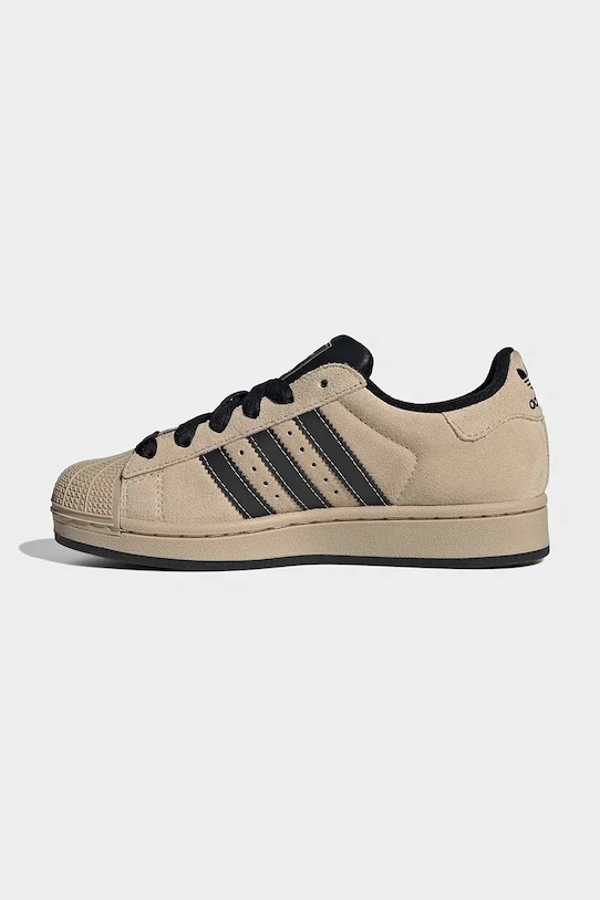 Dětské kožené tenisky adidas Originals SUPERSTAR II béžová JP9430