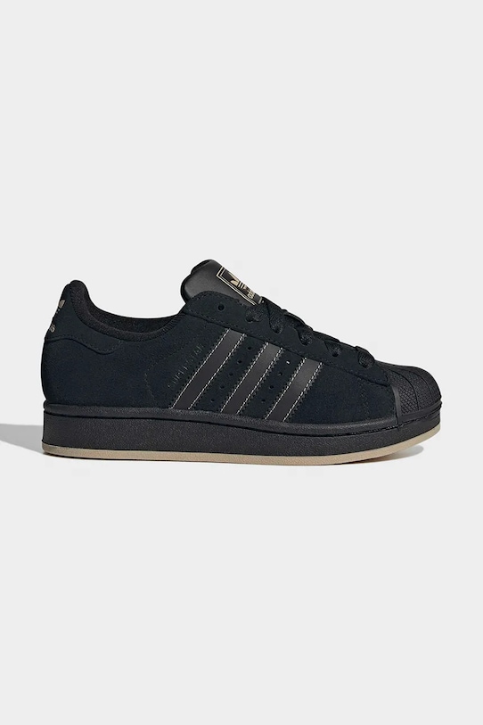 Παιδικά δερμάτινα sneakers adidas Originals SUPERSTAR II μικρό μαύρο JP9429