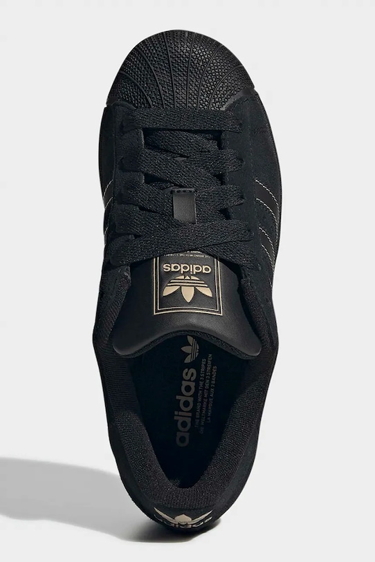 Παιδικά δερμάτινα sneakers adidas Originals SUPERSTAR II JP9429 μαύρο