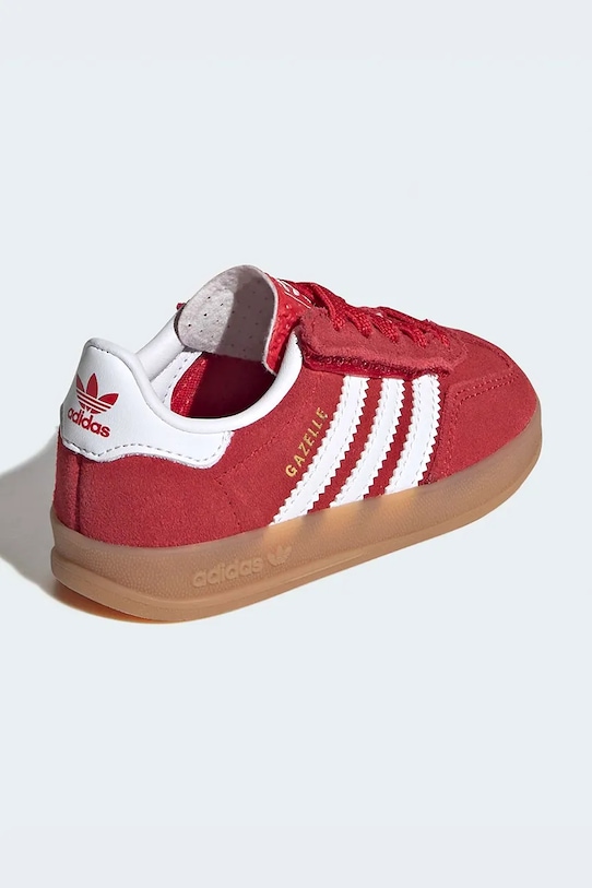 Chłopiec adidas Originals sneakersy zamszowe dziecięce GAZELLE INDOOR IH9132 czerwony